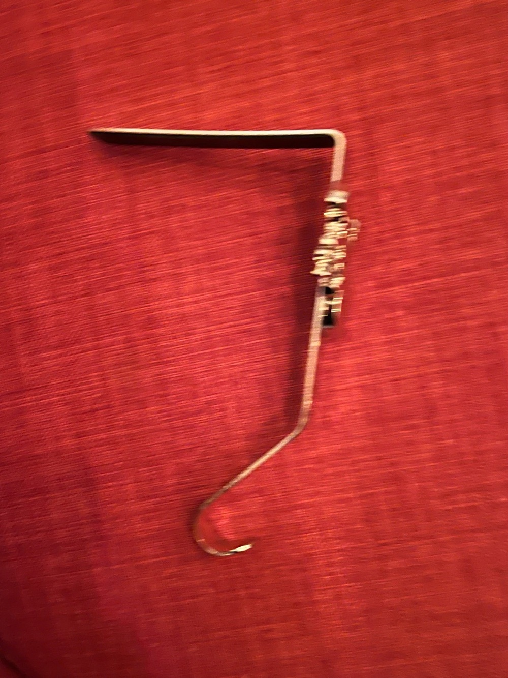 Set of 4 Silver Metal holiday Scarf or Handbag Hook with  Accent - Silver